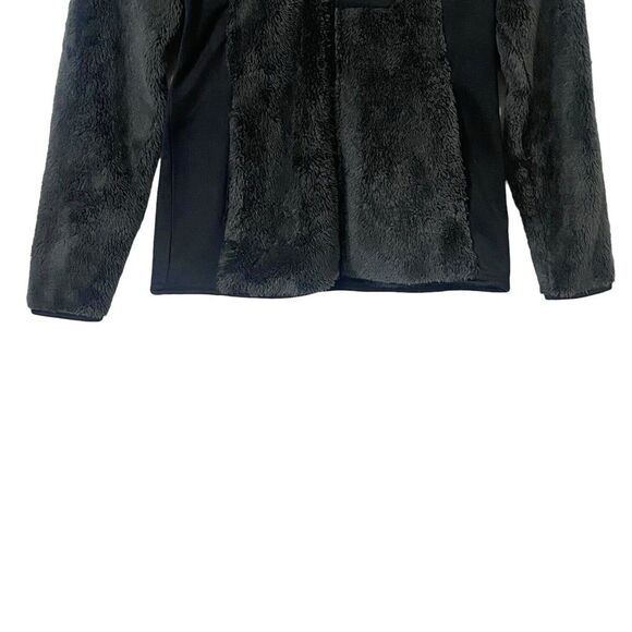 Columbia Womens Size Medium Plush Fleece Mixed Media Jacket Full Zip Black - Picture 3 of 12